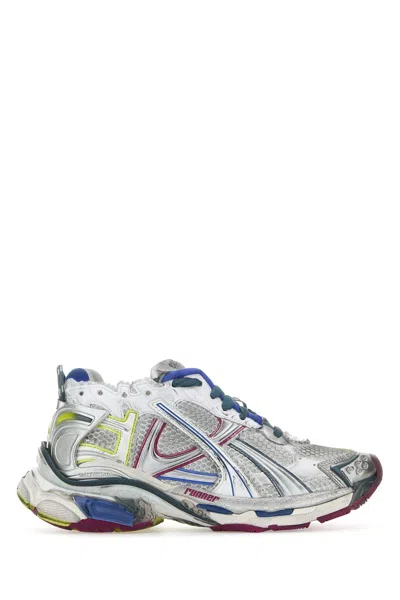 Balenciaga Women's Runner Trainers In White/blue/purple/yellow In Multi