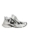 Balenciaga Number Embroidered Toe Runner Sneakers In Gray