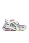 Balenciaga Runner Multicoloured Trainer In Grey  Lilac  Yellow  Blue & White