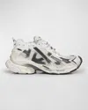 Balenciaga Number Embroidered Toe Runner Sneakers In 9010 White/black