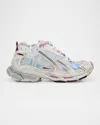 Balenciaga Sneaker Runner White Blue Pink Brown In 9245 Whit/brn/blu/pnk/gry