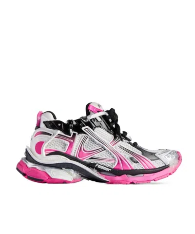 Balenciaga Grey Runner Sneakers In Pink