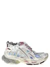 Balenciaga Sneaker Runner White Blue Pink Brown In Multi