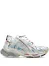 Balenciaga Sneaker Runner White Blue Pink Brown In Neutrals