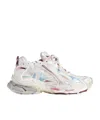 Balenciaga Sneaker Runner White Blue Pink Brown In White