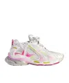 Balenciaga Sneaker Runner White Pink Yellow Fluo In White