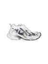 Balenciaga Number Embroidered Toe Runner Sneakers In White