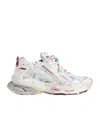 Balenciaga Runner Gradient Sneakers In White/brown/blue/pink/gray