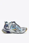 Balenciaga Multicolor Mesh And Rubber Runner Sneakers In Gray