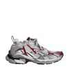 Balenciaga Runner Logo-detailed Rubber-trimmed Mesh Sneakers In Red