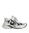 Balenciaga Dynamic Multicolor Runner Sneakers With Chunky Silhouette In White