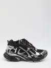 Balenciaga Mesh Runner Sneakers Embossed Size In Black