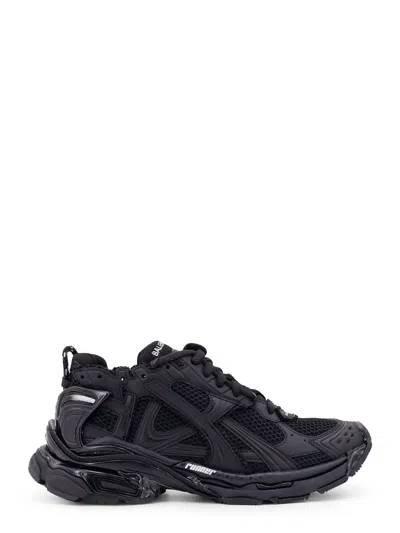 BALENCIAGA RUNNER MESH AND LEATHER SNEAKERS