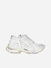 Balenciaga White Runner Lace Up Sneakers