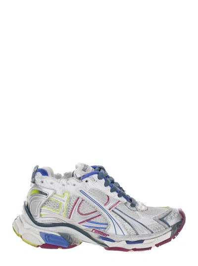 Balenciaga 'runner' Multicolor Low Top Sneakers With Worn-out Effect Woman