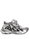 Balenciaga Runner Sneakers With Mesh Panels And Rubber Sole In Grey
