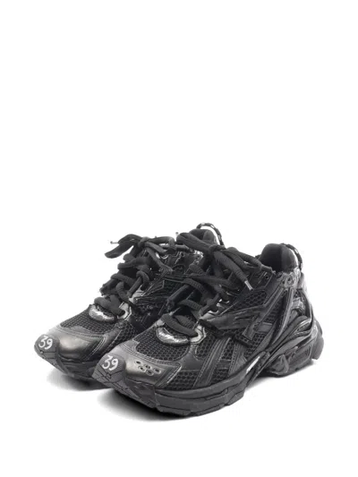 Pre-owned Balenciaga Runner Panelled Sneakers In Black