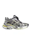 Balenciaga Runner Mesh And Faux Leather Sneakers In Black