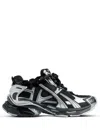 Balenciaga Mesh Runner Sneakers Embossed Size In Black