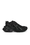 Balenciaga Futuristic Black Sneakers With Textured Overlays And Chunky Sole