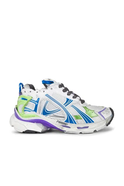Balenciaga Colorblock Trainer Sneakers In Animal Print
