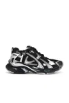 Balenciaga Mesh Runner Sneakers Embossed Size In Black