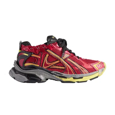 Pre-owned Balenciaga Runner Sneaker 'red Neon Yellow' | Men's Size 44