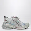 Balenciaga Sneaker Runner White Blue Pink Brown In White