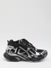 Balenciaga Mesh Runner Sneakers Embossed Size In Black