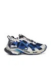 Balenciaga Runner Sneakers With Perforated Upper In Beige  Navy  & Grey