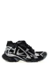 Balenciaga Mesh Runner Sneakers Embossed Size In Black