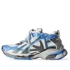 Balenciaga Runner Sneakers 'blue And Grey Nylon And Suede Like Fabric' In Multi