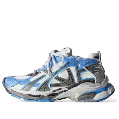 Balenciaga Runner Sneakers 'blue And Grey Nylon And Suede Like Fabric' In Multi