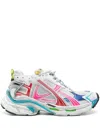 Balenciaga Mesh And Nylon Multicolor Worn-out Effect Runner Sneakers Shoes In Grey
