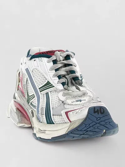 Balenciaga Runner Sneakers Mesh Polyurethane Polyester Rubber In White