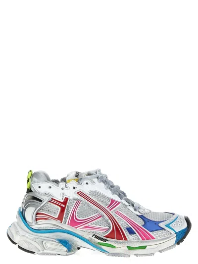 Balenciaga Runner Sneakers Multicolor In White
