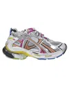 Balenciaga Runner Distressed Rubber And Mesh Sneakers In Multicolor