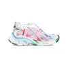 Balenciaga Mesh And Nylon Multicolor Worn-out Effect Runner Sneakers Shoes In Multicolor