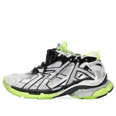 BALENCIAGA BALENCIAGA RUNNER SNEAKERS 'WHITE BLACK AND NEON YELLOW MESH AND NYLON'