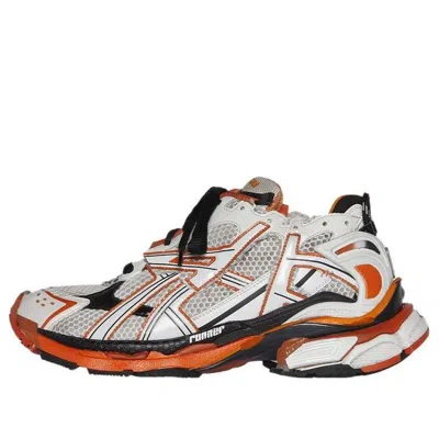 Balenciaga Runner Sneakers 'white Orange Black' In Neutral