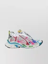 Balenciaga Mesh And Nylon Multicolor Worn-out Effect Runner Sneakers Shoes In White