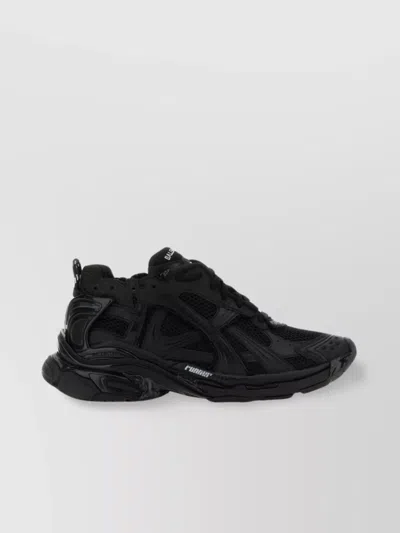 Balenciaga Runner Sneakers With Mesh Panels And Chunky Sole In Black