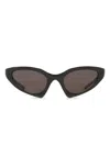 Balenciaga Black Runner Cat Sunglasses In Black