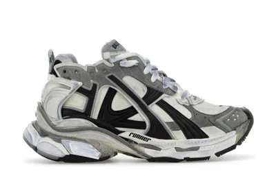 Pre-owned Balenciaga Runner (women's) Sneakers In Grey/white/black In Multi