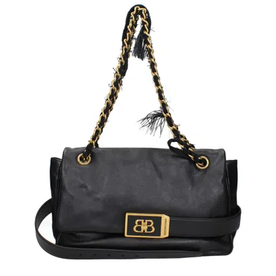 Balenciaga Women's Modu Shoulder Bag Black Leather