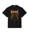 Balenciaga Printed Cotton Jersey T-shirt In Black