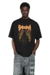 Balenciaga Printed Cotton Jersey T-shirt In Black
