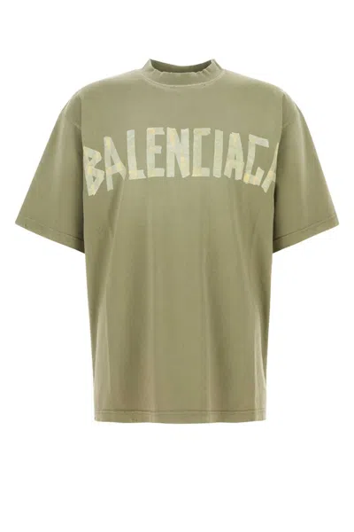 BALENCIAGA GREEN LOGO T-SHIRT