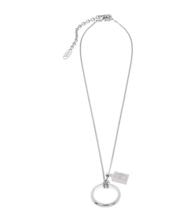 Balenciaga Saint-germain Ring Necklace In Metallic