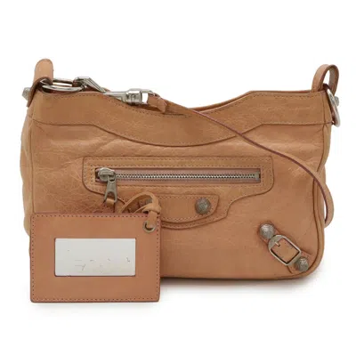 Pre-owned Balenciaga Salmon Pink Leather Pochette Shoulder Bag ()